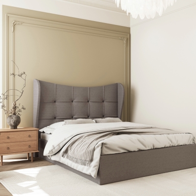 Verona Ottoman Bed brown fabric 