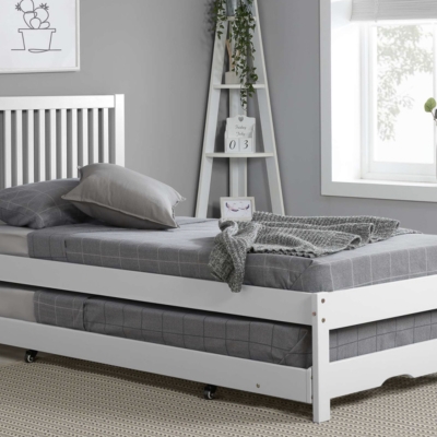 white trundle bed 