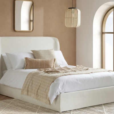 Winged flat ottoman 