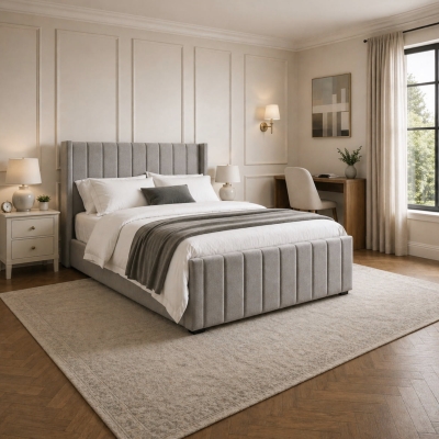 Winged lined lift up bed 